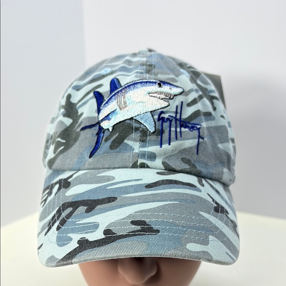 NWT Guy Harvey Bluewater Baseball Cap with Embroidered Shark